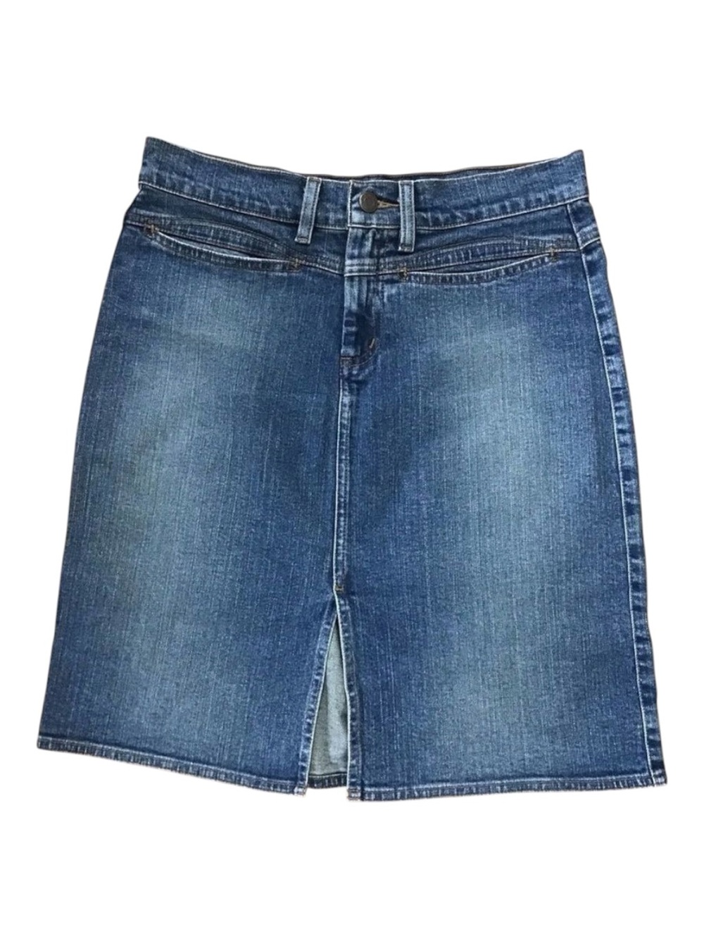 Aeo jeans skirt Amanda American Eagle Outfitters stretch blue denim size 2